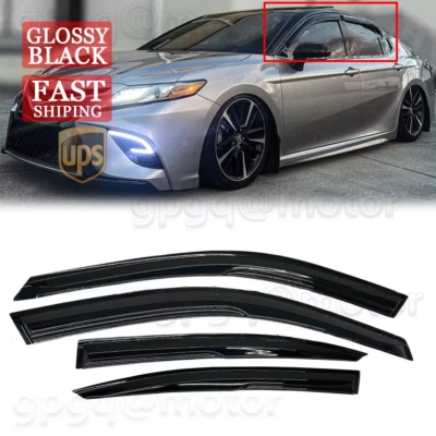 Kit deflector protector de lluvia visera ventana estilo JDM-Mugen para Toyota Camry 2018-2024 Foto 1 de 4