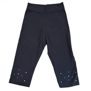 Garanimals 365 Kids Girls 8 Black Capri Pants Rhinestones Straight Leg - Picture 1 of 4