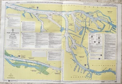Admiralty 8069 PORT APPROACH GUIDE THE ELBE HAMBURG Genius Maritime Map Chart - Image 1 of 4
