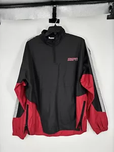 ESPN Sportscenter Windbreaker Employee 1/4 Quarter Zip Jacket Pullover Sports - Picture 1 of 7
