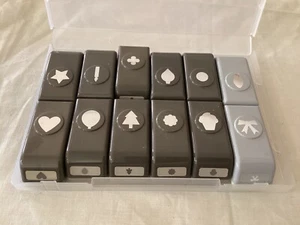 12 Stampin’ Up! & EK Paper Punches Heart Star Tree Ribbon Balloon + more shapes - Picture 1 of 5