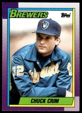 1990 Topps Chuck Crim Milwaukee Brewers #768