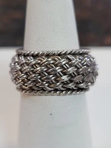 925 SILVER BAND RING SIZE 6 - Bild 1 von 4