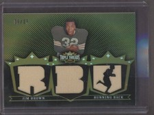 2007 Topps Triple Threads Sepia Jim Jimmy Brown HOF Triple Jersey 9/27