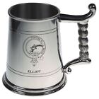 Elliot Crest Tankard with Rope Handle in Polished Pewter 1 Pint Capacity