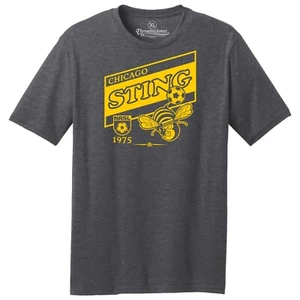 Chicago Sting 1975 Logo NASL Soccer TRI-BLEND Tee Shirt - Picture 1 of 3