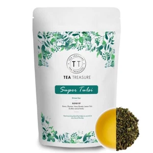 Tea Treasure Grüntee - 100 Gm - Eine Mischung aus Tulsi, Himalaya Grünteeblät... - Bild 1 von 6