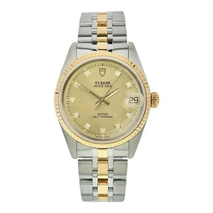 Tudor Prince Date Stainless Steel & Gold 32mm Automatic Women's Watch 72033 - Picture 1 of 10