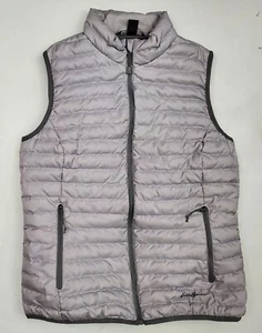 Eddie Bauer Lightweight Silver Packable Down Puffer Vest EB700 Women's Small - Picture 1 of 5