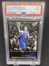KRISTAPS PORZINGIS 2015-16 PANINI REPLAY GOLD ROOKIE RC #21/25