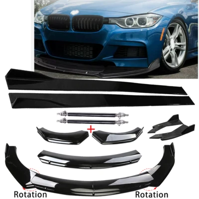 Front Bumper Lip Spoiler Diffuser Splitter Side Skirt For BMW F10/F11 520i 528i Foto 1 de 4