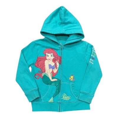 Parques Disney Niños Niñas XS La Sirenita Cremallera Sudadera con Capucha De Colección Foto 1 de 4