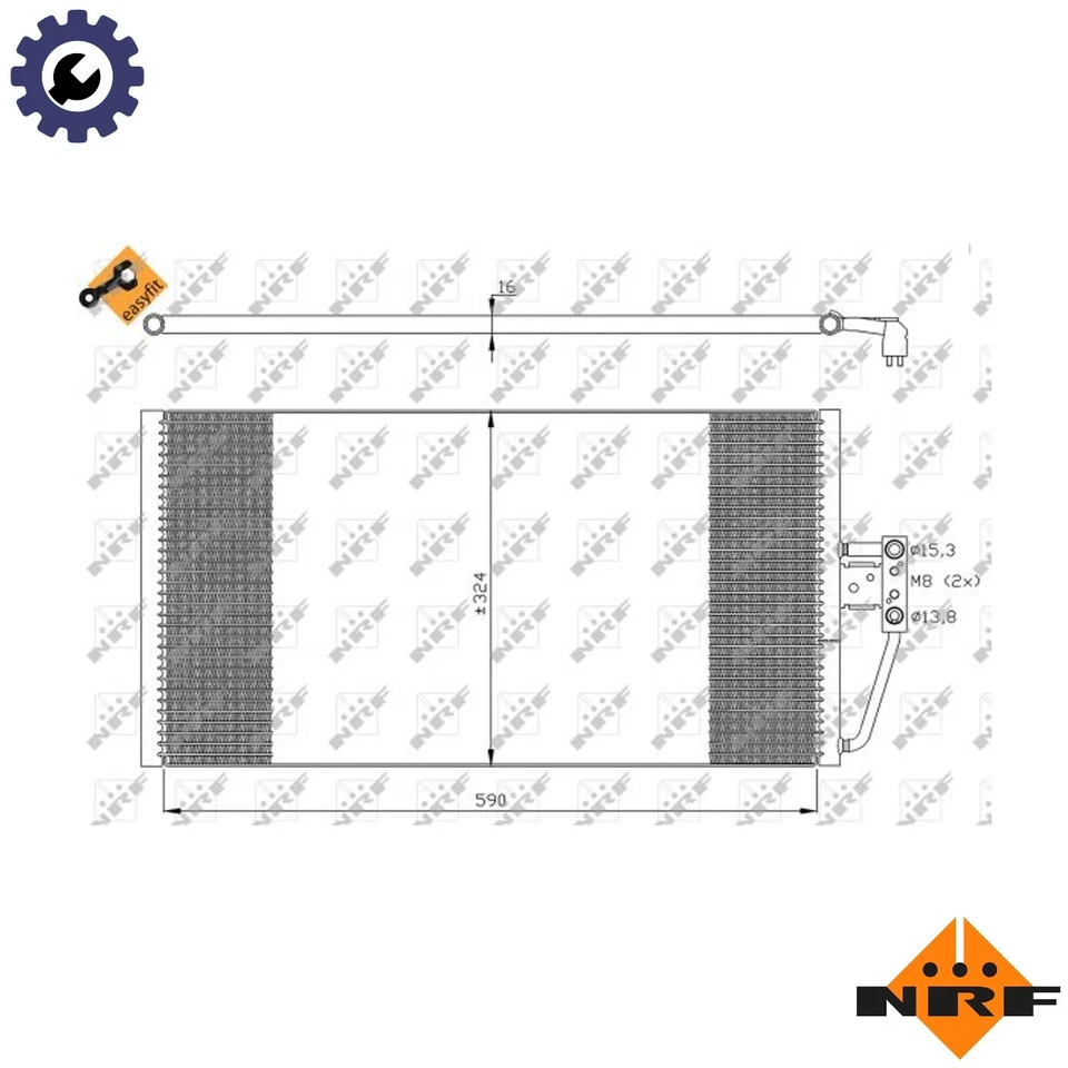 CONDENSER AIR CONDITIONING 35295 FOR BMW M47D20 2.0L 4cyl 5 E39 M57D25 2.5L 6cyl - Image 1 of 4