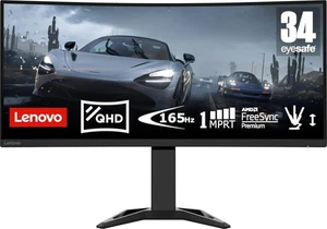 Lenovo G34w-30 34 QHD 165Hz Gaming Monitor 3440x1440 HDMI DisplayPort - Afbeelding 1 van 3