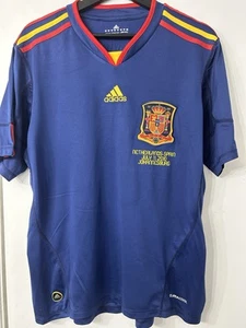 Spain 2009/2010 Retro Soccer Jersey World Cup Final Football Shirt Blue Size M - Picture 1 of 9