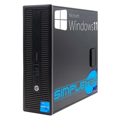 HP 800 G1 SFF WIN11 16GB 240GB 1TB 2GB GPU GT710 PC FISSO DESKTOP SERIALE RS232 - Immagine 1 di 4