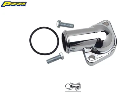 Cuello de agua cromado PROFORM 66212 para Pontiac 1971-1981 V8 con junta tórica  Foto 1 de 4