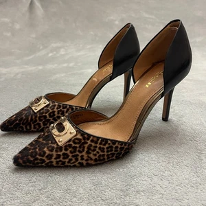 COACH LEOPARD PRINT CALF HAIR WOMAN PUMPS Size 7B - Picture 1 of 11