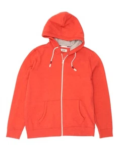 TOMMY HILFIGER Mens Regular Fit Zip Hoodie Sweater XL Red Cotton BB07 - Picture 1 of 3
