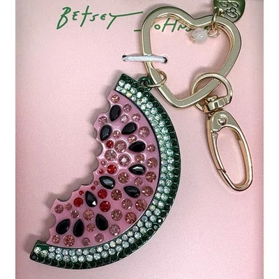 Betsey Johnson Sandía Llavero Bolso Dije Llavero Cristal Fruta EN CAJA Foto 1 de 4