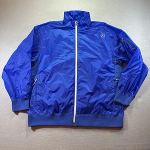 Giacca a vento Nike Jordan uomo XXL blu nylon full zip pannelli laterali elastico - Foto 1 di 10