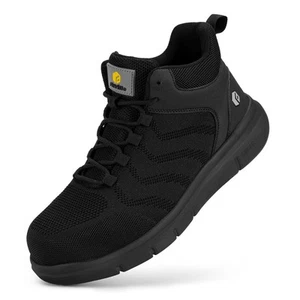 Wide Work Boots for Men Composite Steel Toe Safety Boots High Top Work Shoes ... - Picture 1 of 7