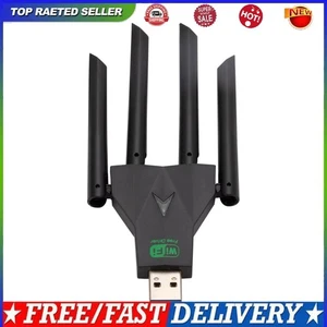 1300Mbps Wi-Fi Dongle 4 Antenna USB 3.0 Wireless Receiver WiFi Adapter for PC - Bild 1 von 11