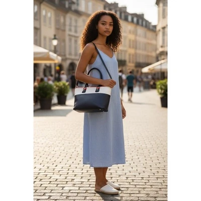 Tommy Hilfiger Color Block Bolso Cartera Bolso de Mano Rojo, Blanco, Azul Cartera De Colección Foto 1 de 3
