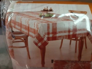 Fall Thanksgiving Pumpkin Jacquard Plaid Tablecloth 60" Wide by 120" Long - Picture 1 of 2