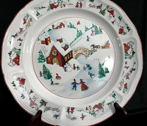 Farberware White Christmas Holiday (1) 12-1/4” Serving Platter Plate - Picture 1 of 4