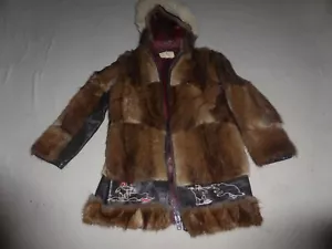 VINTAGE MURDOCHS FRAUEN ALASKA INUIT WEISSPFERD YUKON NERZ PELZJACKE ESKIMO - Bild 1 von 12