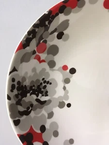ON SALE! Mikasa Floral Confetti Soup Bowl Coupe Dining Redefined Red Black Grey - Picture 1 of 9