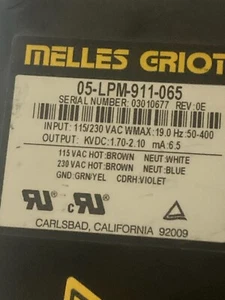 Melles Griot 05-LPM-911-065 Laser Power Supply - Picture 1 of 4