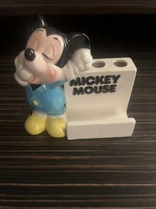 Vintage Walt Disney Mickey Mouse Toothbrush Holder Made In Japan Ceramic - Picture 1 of 6