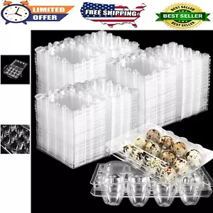 150 Quail Egg Storage Trays - Stackable 12 Grids Containers for Crafting & Eggs - Picture 1 of 8