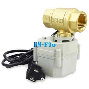 1/2" 3/4" 1" Brass 2 Way 110V-230V AC Motorized Ball Valve N/C US Plug CR2-02 - Picture 1 of 10