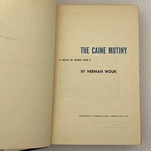 The Caine Mutiny Herman Wouk Roman Numeral Copyright MCMLI 1951 Doubleday & Co - Imagen 1 de 15