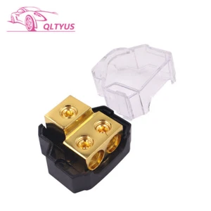 Car Audio Splitter Amp Power 0 Gauge In 4 Gauge Out 2-Way Distribution Block - Picture 1 of 8