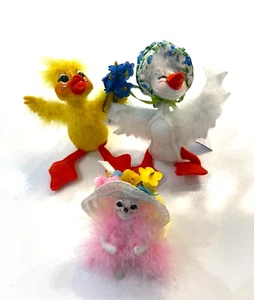 Annalee Bonnet Mouse ,Fluffy Yellow Duck, and Flowers Duck Bundle of 3 NEW - Picture 1 of 11
