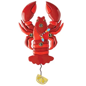 Allen Designs 6015368 DaPinci Lobster Pendulum Wall Clock 12.28″ - Picture 1 of 1