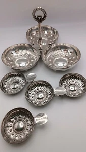 Vintage 4 MARCHE AUX VINS BEAUNE Wine Tasting Porringer French with Cracker Dish - Bild 1 von 7