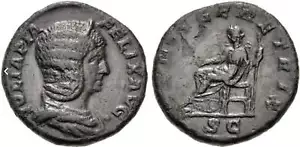 Rare bronze as of Julia Domna (d.217 AD), wife of Septimius Severus, Roman Empir - Picture 1 of 1