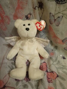 Ty Beanie Babies - Herald the White Angel Bear con etiquetas 7ad* - Imagen 1 de 6