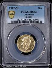 1912-M Australia George V Gold Sovereign PCGS MS 63 | S-3999