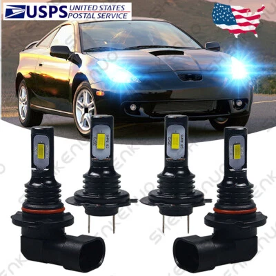 Faros bombillas LED HKL para Toyota Celica 2000 2001 2002 9005+H7 Foto 1 de 4