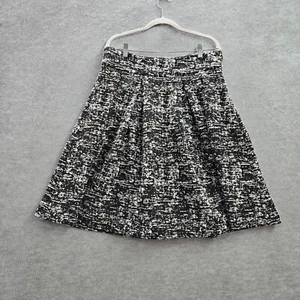 Karl Lagerfeld Women Skirt 12 Black Pleated A Line Knit - Picture 1 of 9