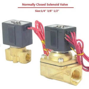 Mini válvula solenoide 1/4"" 3/8"" 1/2"" SMC latón agua normalmente cerrada 220V 24V 12V - Imagen 1 de 8