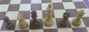 Ajedrez Indian Boxwood Sheeshwood Doble Peso Fieltro King Altura 3.5" - Imagen 1 de 5