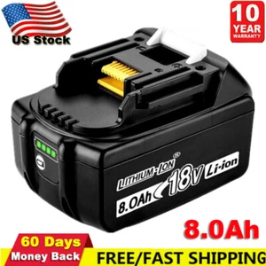 NEW For Makita 18V 8.0Ah LXT Lithium-Ion BL1840 BL1830 BL1850b BL1860b Battery - Picture 1 of 15
