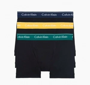 Calvin Klein Men's Underwear Cotton Stretch Brief Trunk(3 Pack) Black Color Belt - Picture 1 of 2